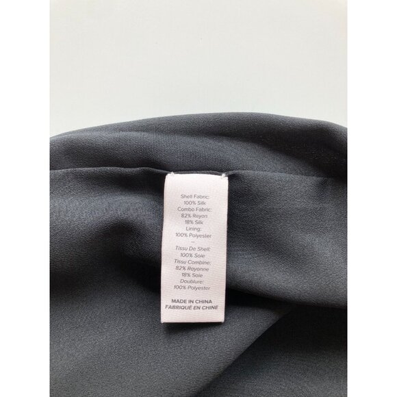 CINQ A SEPT Leena Floral Silk Charmeuse Ruffle Velvet Midi Sheath Dress, Size 2 - Picture 15 of 16